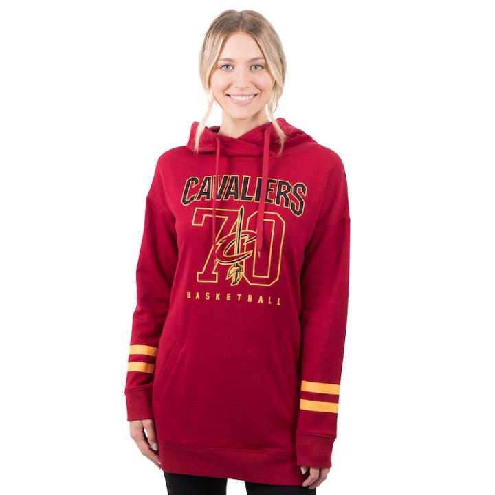 Women's Cleveland Cavaliers Oversized Varsity Hoodie, Size: Large, White