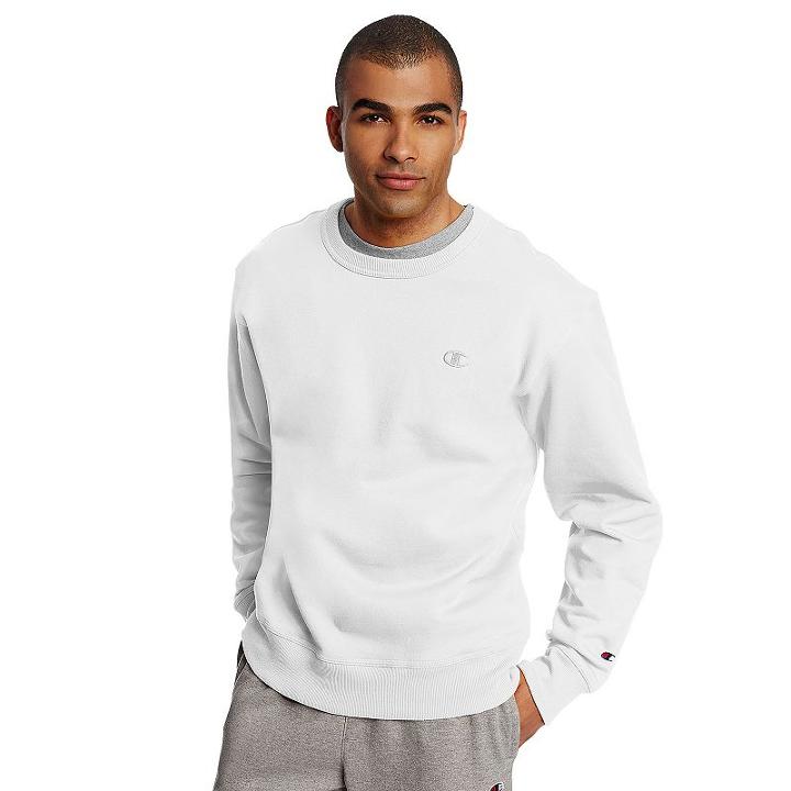 Men's Champion Fleece Powerblend Top, Size: Large, White