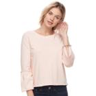 Juniors' So&reg; Bell Sleeve Top, Teens, Size: Xs, Lt Orange
