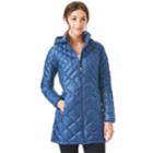Women's 32 Degrees Hooded Puffer Jacket, Size: Large, Blue (navy)