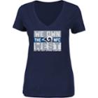 Women's Los Angeles Rams 2017 Nfc West Division Champions Line Of Scrimmage Tee, Size: Small, Blue (navy)