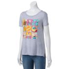 Juniors' Nickelodeon Characters Graphic Tee, Girl's, Size: Xs, Med Grey