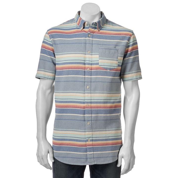 Big & Tall Urban Pipeline&reg; Chambray Button-down Shirt, Men's, Size: Xxl Tall, Blue (navy)