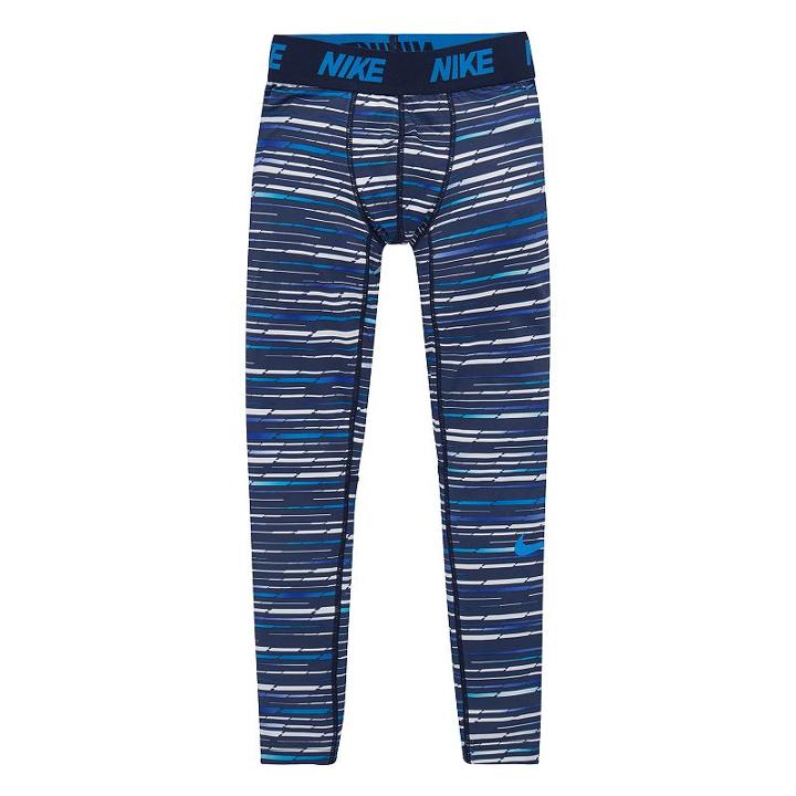 Boys 4-7 Nike Base Layer Jacquard Tights, Size: 5, Light Blue