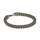 Men's Stainless Steel Foxtail Chain Bracelet, Size: 8.50, Green