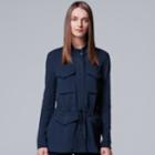 Women's Simply Vera Vera Wang Utility Jacket, Size: Large, Dark Blue