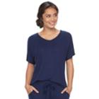Women's Sonoma Goods For Life&trade; Pajamas: Oversized V-neck Tee, Size: Small, Blue