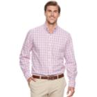 Big & Tall Izod Sportflex Regular-fit Plaid Stretch Performance Button-down Shirt, Men's, Size: Xxl Tall, Pink