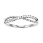 Silver Tone Crisscross Ring, Women's, Size: 7