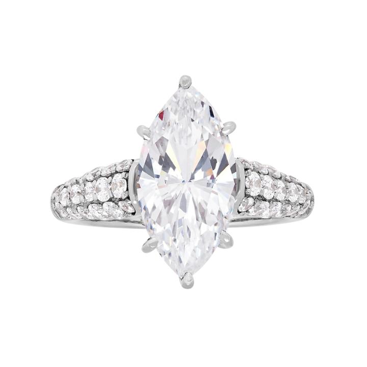 Emotions Sterling Silver Cubic Zirconia Ring, Women's, Size: 8, White
