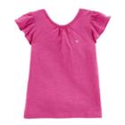Girls 4-8 Carter's Low Back Slubbed Tee, Size: 7, Purple