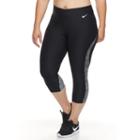 Plus Size Nike Power Training Capri Leggings, Women's, Size: 3xl, Grey (charcoal)