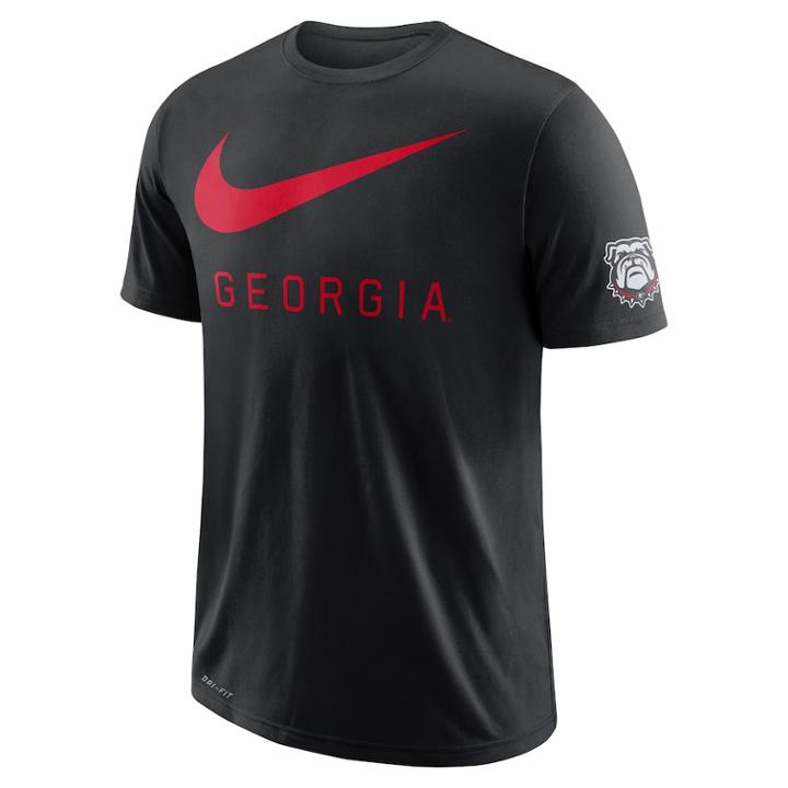 Men's Nike Georgia Bulldogs Dna Tee, Size: Large, Black