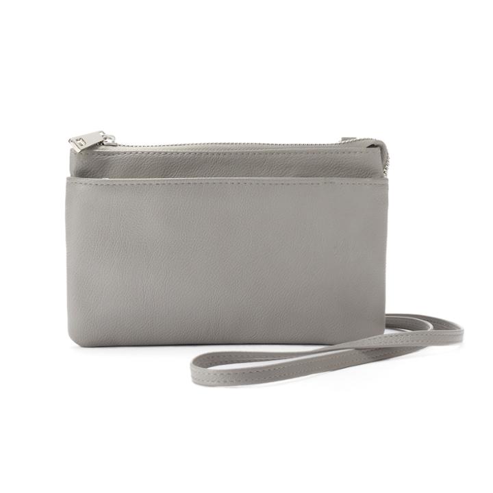 Apt. 9&reg; Baxter Rfid-blocking Double Entry Crossbody Bag, Women's, Grey