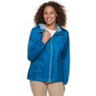Women's Columbia Rain To Fame Hooded Rain Jacket, Size: Xl, Light Blue