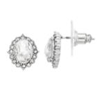 Lc Lauren Conrad Simulated Crystal Nickel Free Halo Stud Earrings, Women's, Silver