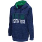 Women's Campus Heritage Notre Dame Fighting Irish Throw-back Pullover Hoodie, Size: Medium, Dark Blue