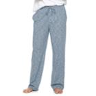 Men's Croft & Barrow&reg; True Comfort Slubbed Knit Lounge Pants, Size: Large, Blue