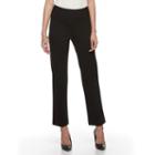 Women's Dana Buchman Straight-leg Pants, Size: 10, Black