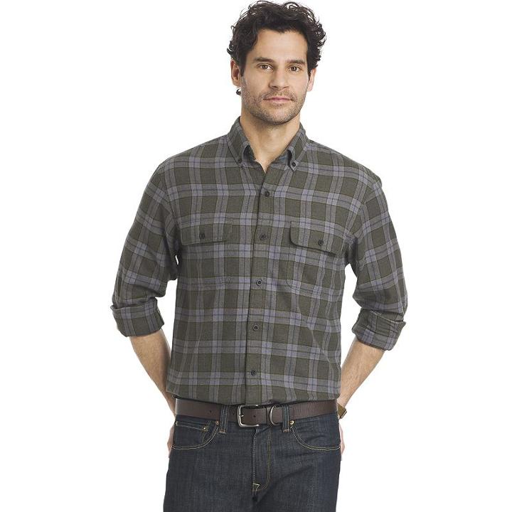 Big & Tall Arrow Plaid Classic-fit Button-down Shirt, Men's, Size: Xl Tall, Green Oth