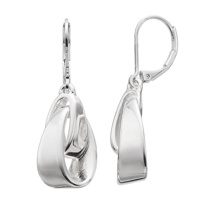 Dana Buchman Folded Link Drop Earrings, Women's, Silver