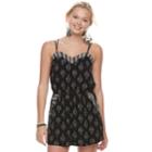 Juniors' Mudd&reg; Strappy Sweetheart Romper, Teens, Size: Medium, Oxford