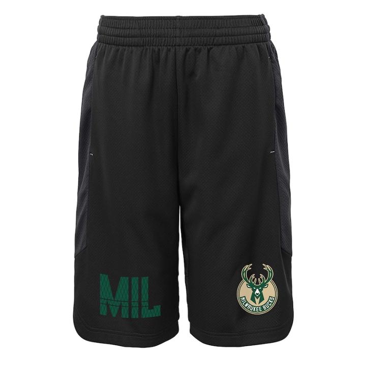 Boys 8-20 Milwaukee Bucks Jump Ball Shorts, Size: S 8, Black