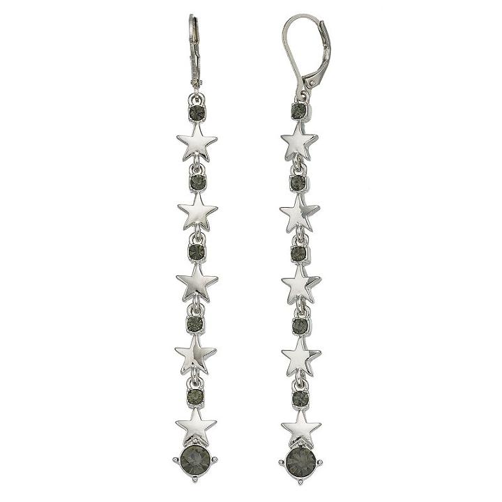 Simply Vera Vera Wang Nickel Free Star Linear Drop Earrings, Women's, Silver