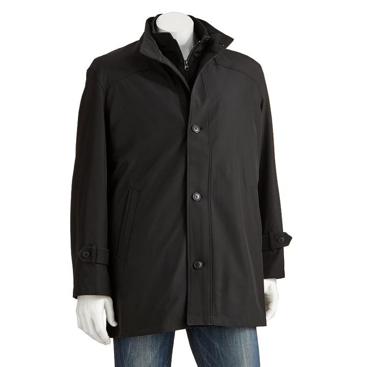Men's Jean-paul Germain Classic-fit 36-in. Rain Jacket, Size: Medium, Black