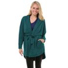 Women's Soybu Placid Belted Jacket, Size: Small, Green
