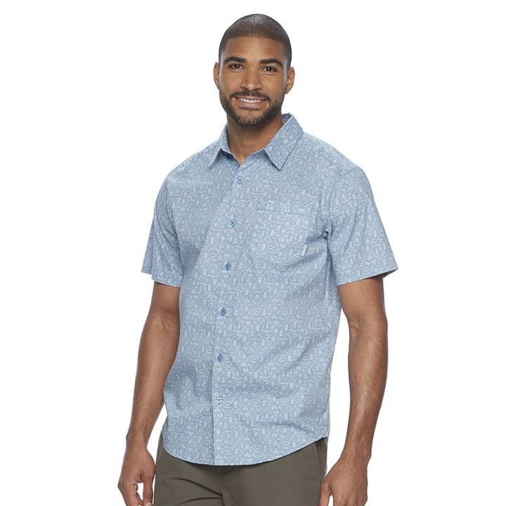 Men's Columbia Corwin Spring Classic-fit Camping Performance Button-down Shirt, Size: Large, Blue (navy)