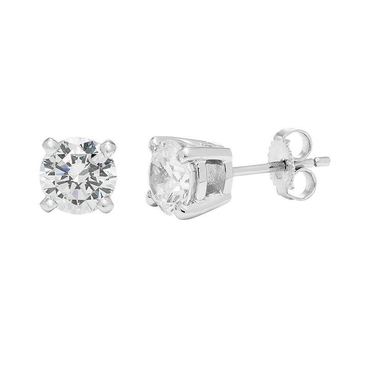 14k White Gold 2 Carat T.w. Lab-created Moissanite Stud Earrings, Women's