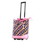 Olympia Lifesaver Rolling Shopper Tote, Pink