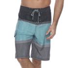 Men's Trinity Collective Selvage Colorblock Stretch Board Shorts, Size: 38, Lt Green