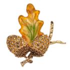 Napier Gold Tone Leaf & Acorn Pin, Women's, Multicolor