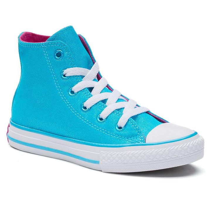 Girls' Converse Chuck Taylor All Star Fresh High Top Sneakers, Girl's, Size: 12, Light Blue