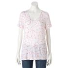 Women's Apt. 9&reg; Essential V-neck Tee, Size: Small, Lt Orange