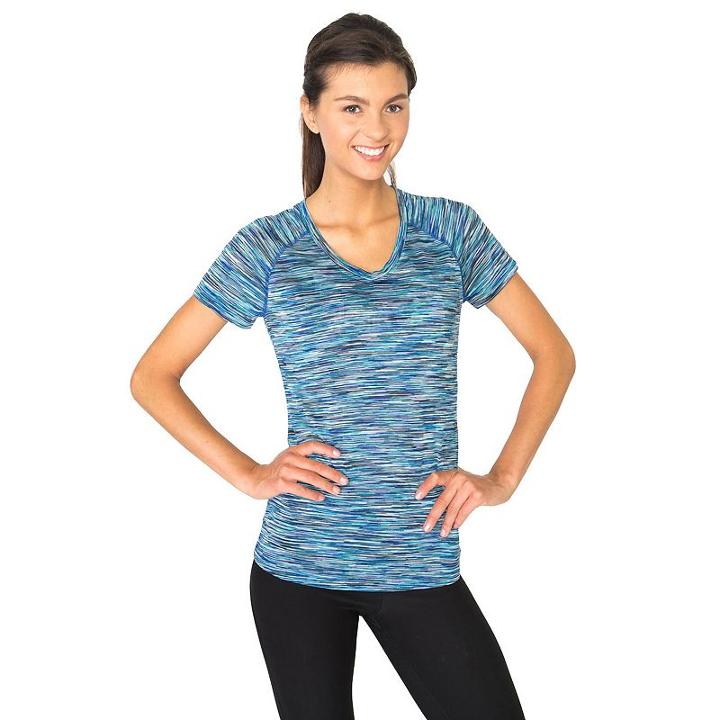 Women's Rbx Short Sleeve Space-dyed Tee, Size: Medium, Brt Purple