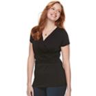 Maternity A:glow Drape Nursing Tee, Women's, Size: M-mat, Black