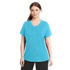 Plus Size Champion V-neck Tee, Women's, Size: 3xl, Light Blue