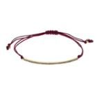 Lc Lauren Conrad Birth Month Pave Curved Bar Cord Bracelet, Women's, Dark Brown