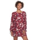 Juniors' Lily Rose Ruffle Sleeve Shift Dress, Teens, Size: Large, Multicolor