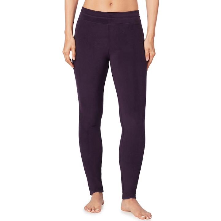 Women's Cuddl Duds Stretch Fleece Leggings, Size: Medium, Med Purple