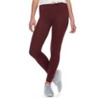 Juniors' Pink Republic Seamless Lined Leggings, Teens, Size: Small, Dark Red