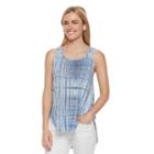 Women's Sonoma Goods For Life&trade; Lace-up High Low Tank, Size: Xl, Light Blue