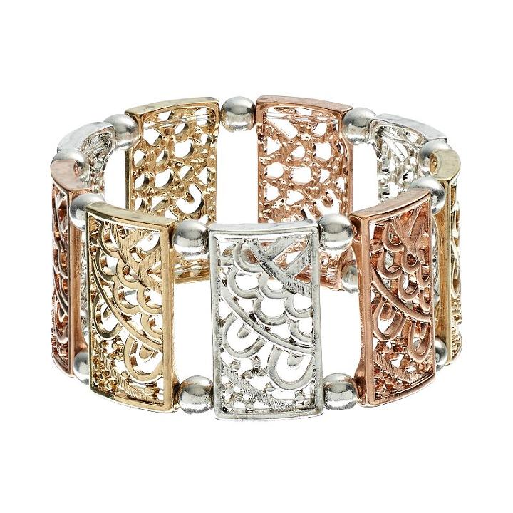 Apt. 9 Filigree Stretch Bracelet, Women's, Multicolor