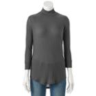 Women's Sonoma Goods For Life&trade; Essential Mockneck Tee, Size: Large, Grey (charcoal)