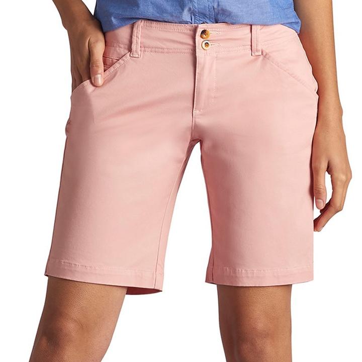 Petite Lee Essential Bermuda Shorts, Women's, Size: 12 Petite, Light Red