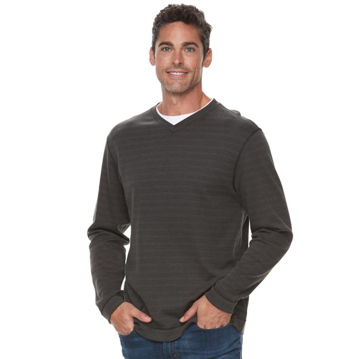 Men's Method Classic-fit Interlock Mock-layer Tee, Size: Large, Black