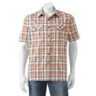 Men's Croft & Barrow&reg; Classic-fit Plaid Outdoor Performance Button-down Shirt, Size: Xxl, Med Orange